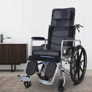 Foldable high back reclining wheelchair