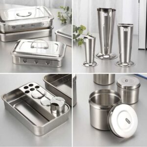 Stainless steel surgical instruments disinfection trays