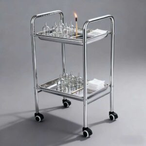 Stainless steel medical instrument trolley